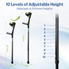 Forearm Crutches for Adults,Open Cuff,Handle with Light Reflector,Foldable and Height-Adjustable
