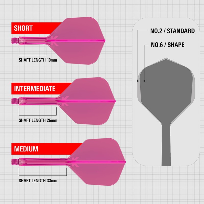Target Darts K Flex Integrated Dart Flights And Shafts, No.6