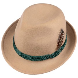 Lipodo Traditional Hat Alpine Hat Wool Felt Women / Men - Women's Hat Trilby Spring Summer Autumn Winter Spring Summer Autumn Winter - One Size Beige, beige, Unit size