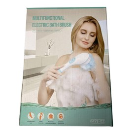 Nixispa Exfoliating Brush Spa Kit – Exfoliating Electric Back Brush for Shower, Soft Microfiber Quick Drying Shower Towel Cap, Soft Exfoliating Silicone Face Massage Scrubber. Home Spa Gift Set.