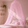 Pink Bed Canopy for Girls, Mosquito Netting for Bedroom, Bed
