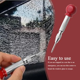 Center Hole Punch,Glasses Window Spring Punch Tool | Precise Woodworking Breaking Tool for Metal, Wood, Glasses, Window, Door