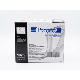 Protec Jeringas Desechables de 10 Ml de 22gx32mm con Aguja