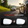 A-Premium Right Passenger Side Heated Mirror Glass with Backing Plate