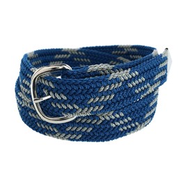 M&F Western Belt Mens Leather Braid Arrow Tip 46 Navy Gray 2000608