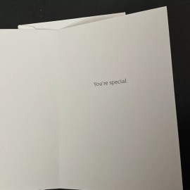 NEW Christmas Greeting Card Tiny Snowman Boy Snowing Heart Shaped Snowball CUTE!