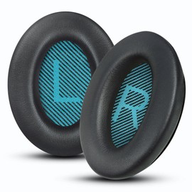 Joghaw Headphones Replacement Ear Pads, Soft Protein Leather earpad Cushions for Bose AE2/QuietComfort 15/QC25 Headphones, Noise Isolation Memory Foam, Cloud Like Comfort - Black