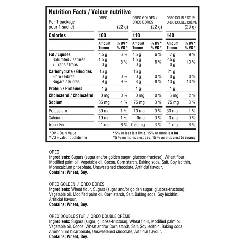 Oreo Sandwich Cookies, Variety Snack Packs, 482G