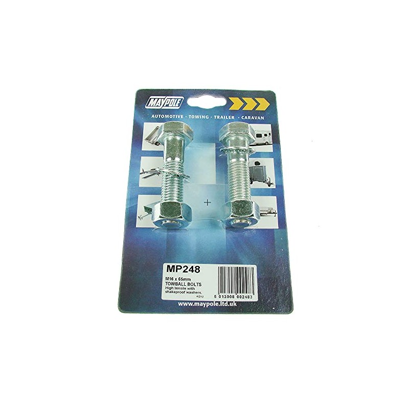 Maypole 248 Tow Ball Bolts M16 x 65 mm