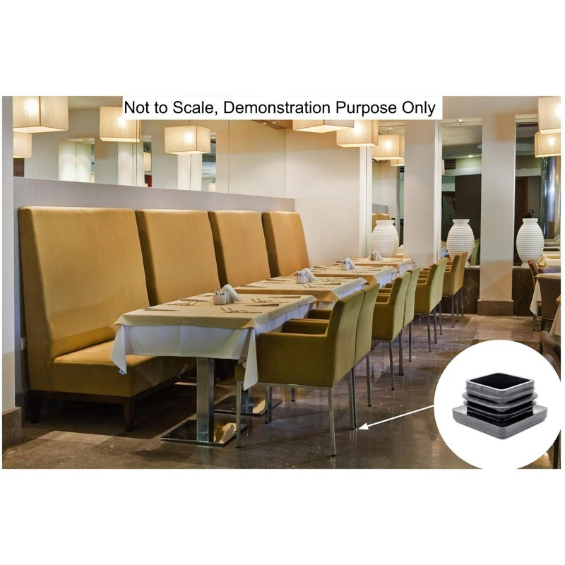 20x20mm Plastic End Caps, Square Tube Inserts (Pack of 4,