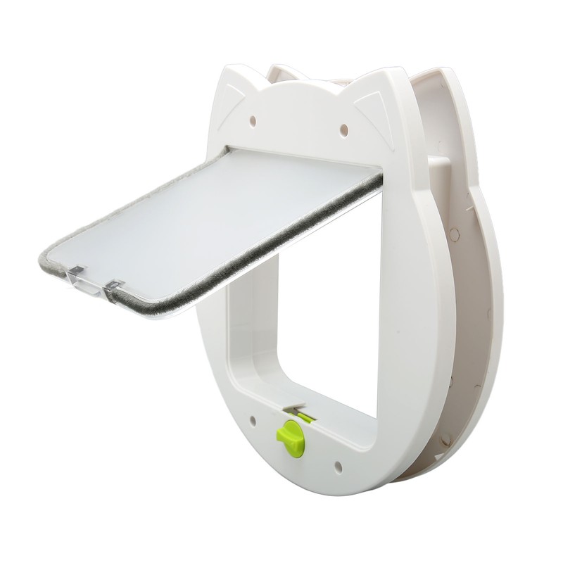 Pet Flap Door 4 Way Locking Noiseless Weather Resistant Cat