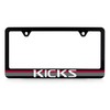 Nissan Kicks UV Printed Black Plastic License Plate Frame with
