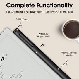 Magnetic Stylus Pen for Remarkable 2 Pen with Eraser, Digital Replacement Pen for Remarkable 2 Stylus Alternative Marker Plus, 4096 Pressure Sensitivity, Palm Rejection, Tilt Support with 5 Pen Tips