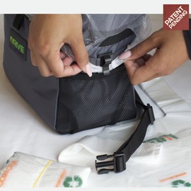 Drive Auto Car Trash Can - Leakproof, Hanging Garbage Bin with Black Adjustable Strap and Trash Bags - Truck & Car Accessories for Men and Women - 2-Pack