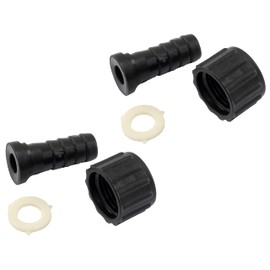 AERZETIX - C63566 Set of 2 Straight Hose Connections Female 1/2 Inch x 13 mm with Nut - Internal Thread - Adapter for Irrigation Systems Irrigation Pump - Plastic - Black