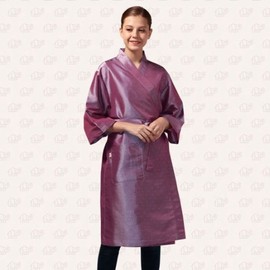 Beauty Gown Hair Salon Makeup Robe Tie-Closure Deep Gray