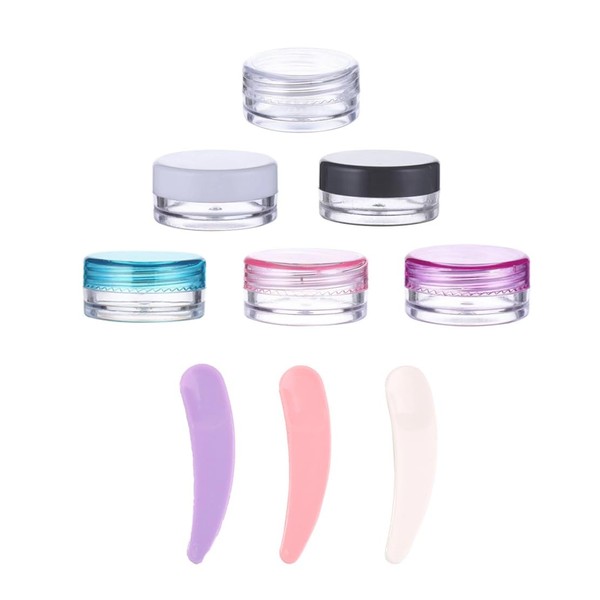 Cangfort 6Pcs Small Travel Containers, 10 Gram Size Refillable Cosmetic