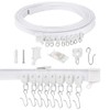 Ceiling Curtain Track Flexible Bendable Ceiling Curtain Rail Set for
