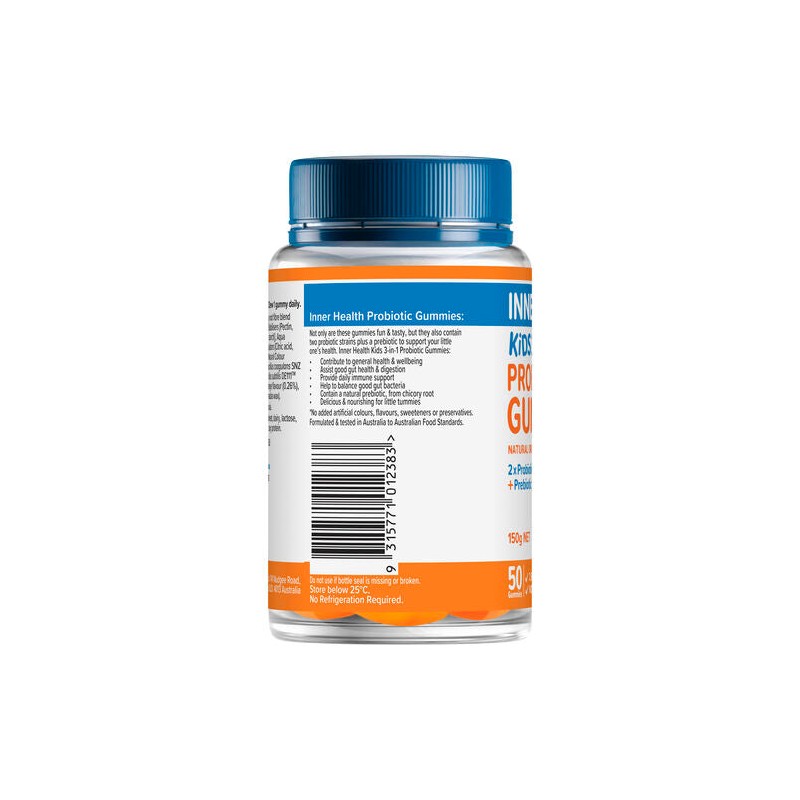 Inner Health Kids 3-in-1 Probiotic Gummies 50 Gummies