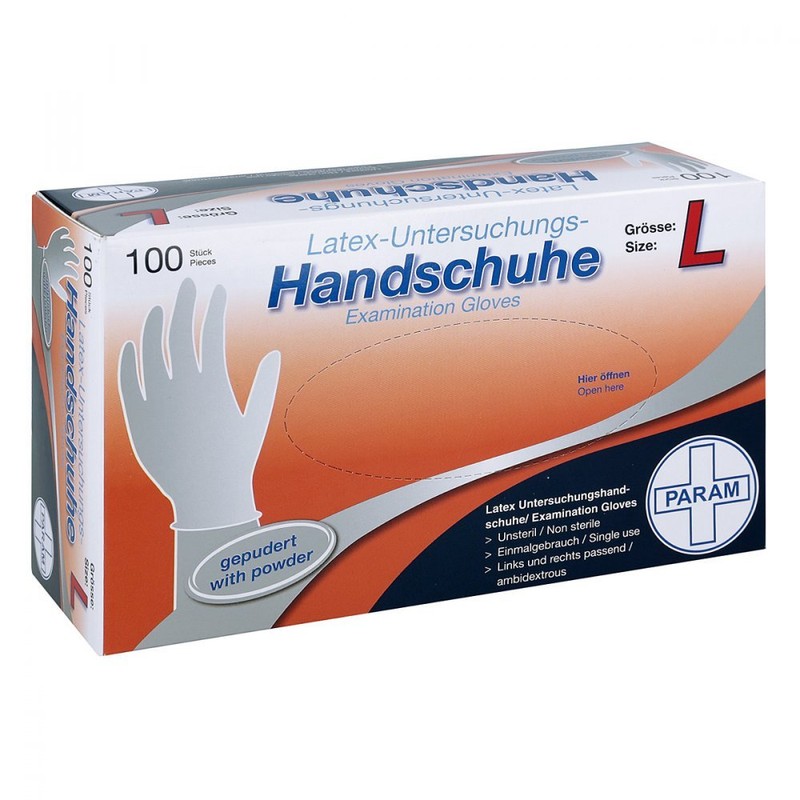 Disposable Latex Powdered Gloves L Pack of 100