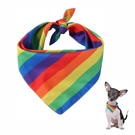 Bandanas de perro arcoíris transpirables para perros, pañuelos triangulares, para cachorros, pequeños, medianos, accesorios para disfraz de gato y perro
