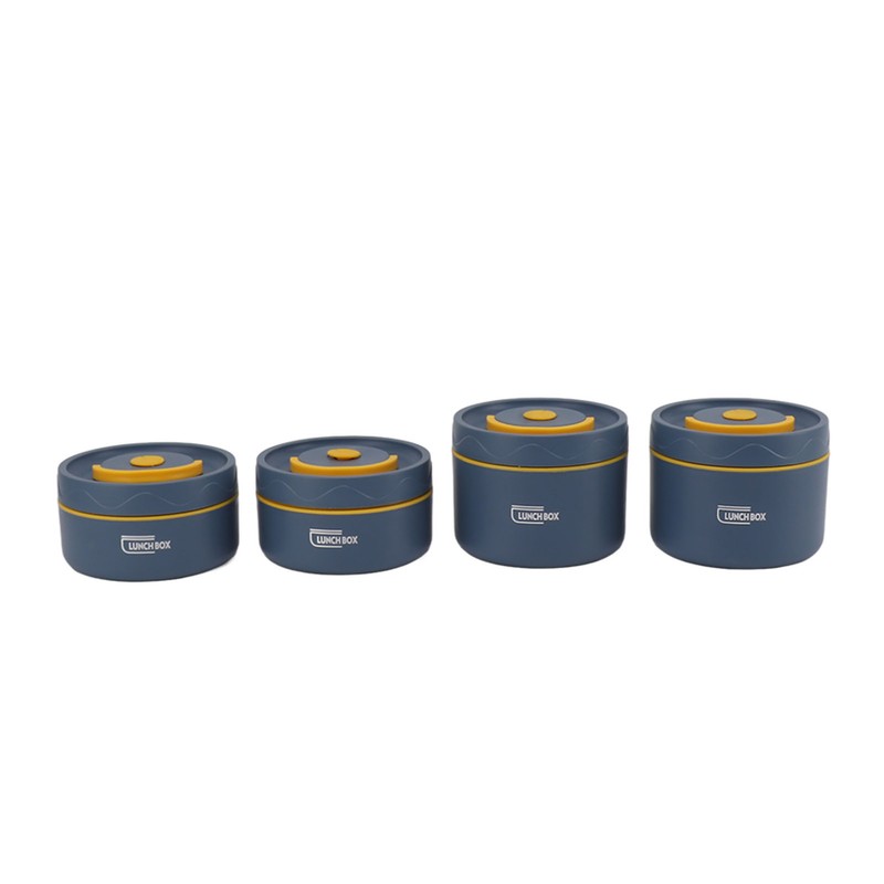 Bento Lunch Box Round with Lid Bag Leakage Proof Stainless