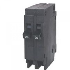 Siemens Q2020 Two 20-Amp Single Pole 120-Volt Circuit Breakers, for use only where Type QT breakers are allowed