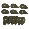 SUPVOX 12pcs PU Fake Leather Golf Iron Head Covers Reusable
