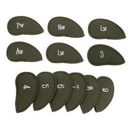 SUPVOX 12pcs PU Fake Leather Golf Iron Head Covers Reusable Putter Protectors Thickened Golf Club Sleeves for Secure Fit and Elegant Golfing Style