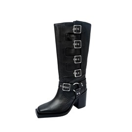 Kenneth Cole New York Women's Emmett Fashion Boot, Black Leather, 11