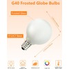 SUNSGNE G40 Globe Replacement Bulbs with Frosted White, 1.5 Inch