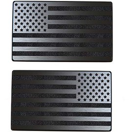 MULL USA Flag Magnet Decals for Cars Trucks 2pcs Forward and Reverse Set (5"x3", Black)