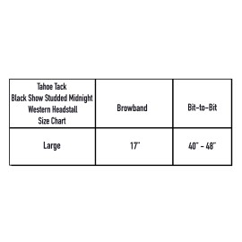 Tahoe Tack Show Midnight Browband Western Headstall w Matching Reins Full Horse