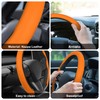 Frani Nappa Leather Steering Wheel Cover,Universal Fit 15 Inch-Premium Non-Slip