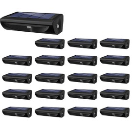 Solar Deck Lights Outdoor 20 Pack, Fence Lights Solar Powered with 3 LED Waterproof IP44 Step Light for Deck, Stair, Wall, Yard, Balcony, Garden, Patio, Railing Pool, Warm White