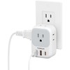 TESSAN Multi Plug Outlet Extender Wall Outlet Splitter With USB