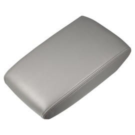 X AUTOHAUX Car Center Console Lid Armrest Seat Box Cover Protector for Toyota Highlander 3.5L 2008-2014 Armrest Cover Pad Faux Leather Gray