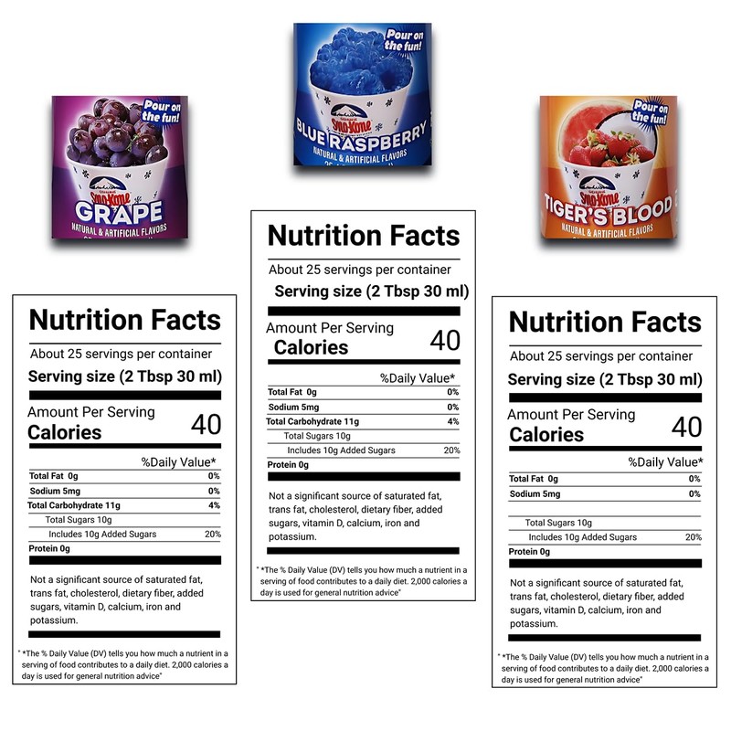 Conscious Seasonings Assorted Snow Syrup - 5 Flavors | Blue