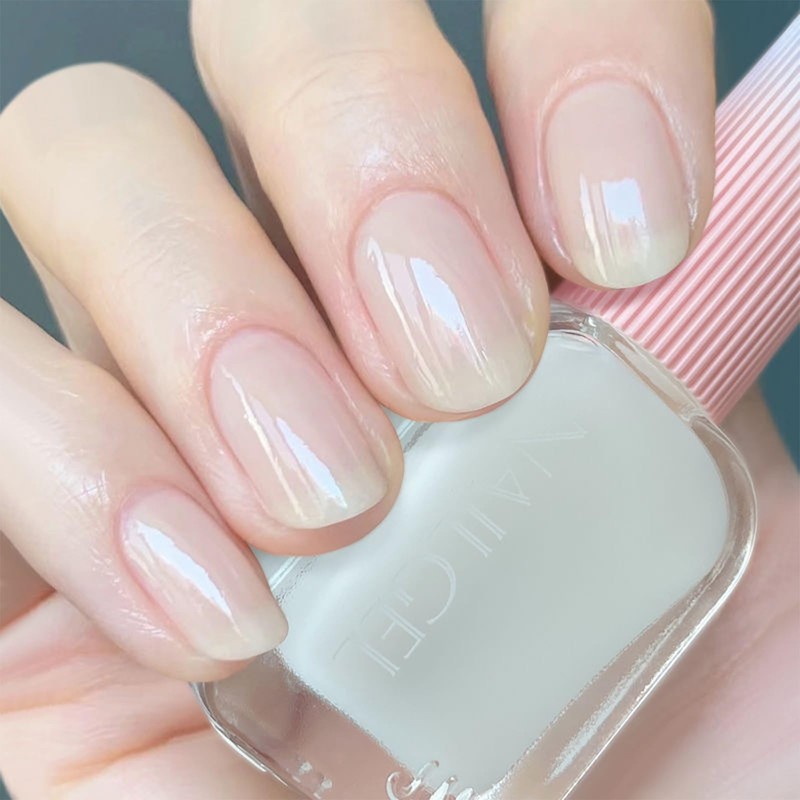 COSMOO 12ML Milky White Quick Dry Nail Polish, Jelly White
