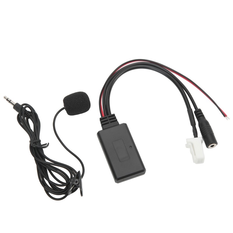 Car Bluetooth Audio Cable Adapter with Microphone Hands Free Replacement