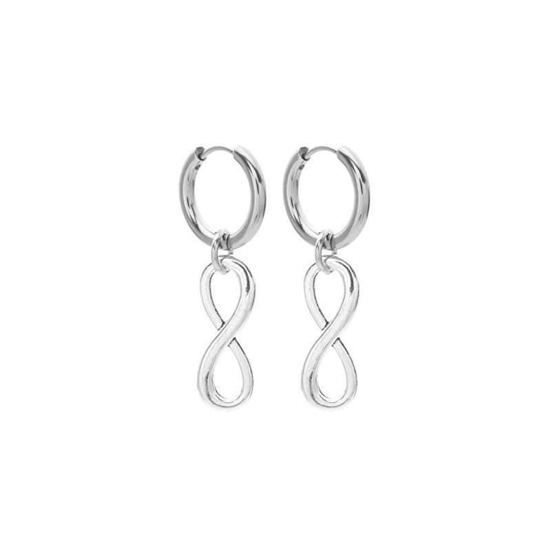 BTS Pierced Earrings, Unisex, Surgical Stainless Steel, Single Ear ∞,