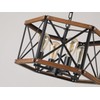 4-Light Large Rustic Farmhouse Plug in Pendant Light Fixture with