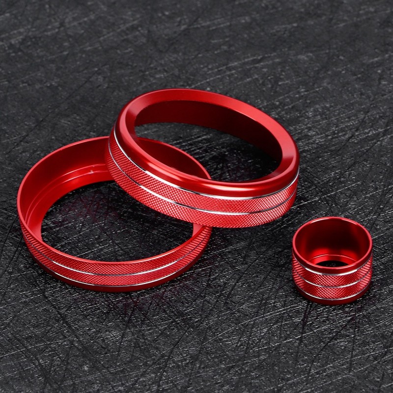 3pcs a C Rotary Knob Ring Aluminium Alloy Trim Volume