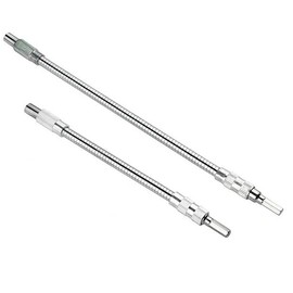 LinaLife 2pcs 1/4" Extension Screwdriver Drill Bit Flexible Shaft Bit Holder Connecting Holder Flex Shaft Impact Driver for Hand Ratchet Screwdriver Bits Quick Change 1/4 Hex Shank 20CM AND 30CM