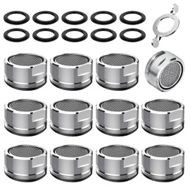 QICHEN 13 Pcs Aireador de Grifo Universal 24mm， Aireador de Grifo Lavabo de Baño，Aireador de Llave para Fregadero Cocina，Aireador De Grifo Lavabo,