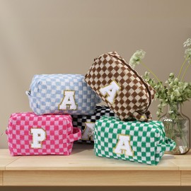 YOOLIFE Gifts for Sister - Birthday Gifts for Sister, Sister Gifts, Sister Gifts from Sister, Sister Birthday Gifts Unique, Sister In Law Gifts, Cute Initial Makeup Bag Travel Bag Girl Black D