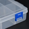 3Pcs Transparent Parts Box Removable Separate Grid Hardware Tools Organizer