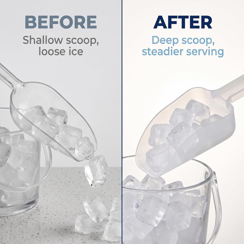 Plastic Ice Scoop, Kitchen Ice Scooper for Ice Maker Freezer