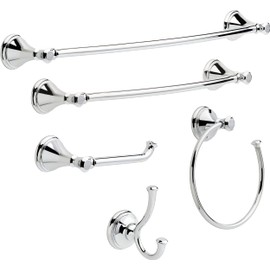 Delta Faucet 79750 Cassidy Wall Mounted Single Post Toilet Paper Holder in Polished Chrome, Bath Accessories