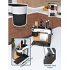 CozyBlock Black Stainless Steel Utensil & Cutlery Rack, Kitchen Compact